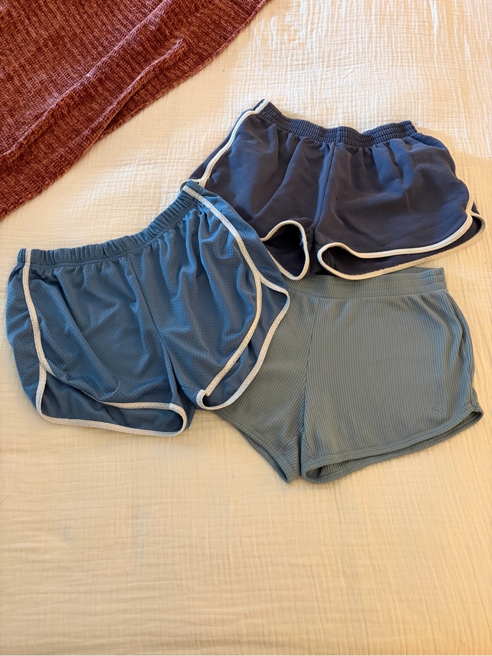 Gilly Hicks Trio of Blue Athletic & Lounge Shorts